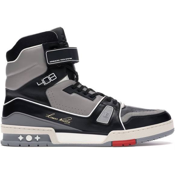 Louis Vuitton LV Trainer Sneaker Boot Black High Top Advanced Tech UK 8 US 9 10 - Picture 1 of 16